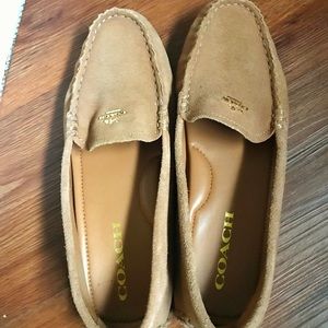 Coach Amber Caramel Suede Slip on Loafer